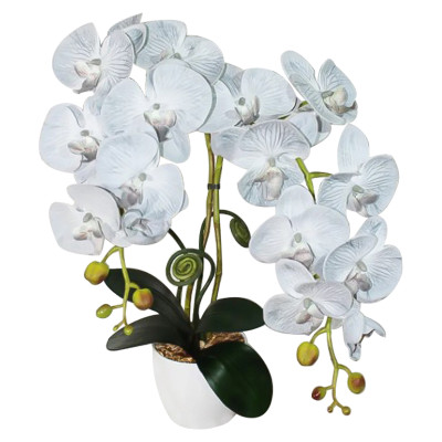 Декоративный искусственный цветок Orchid gray