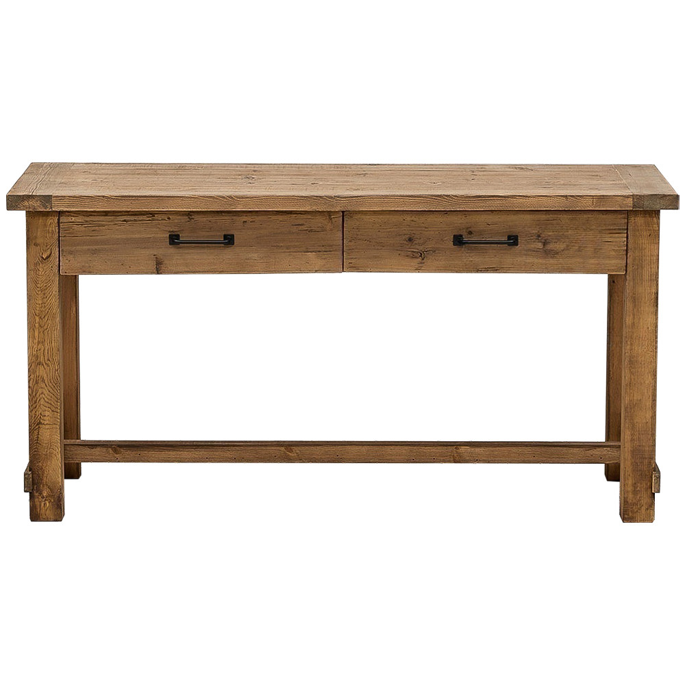 Деревянная консоль с двумя ящиками Pio Wooden Console