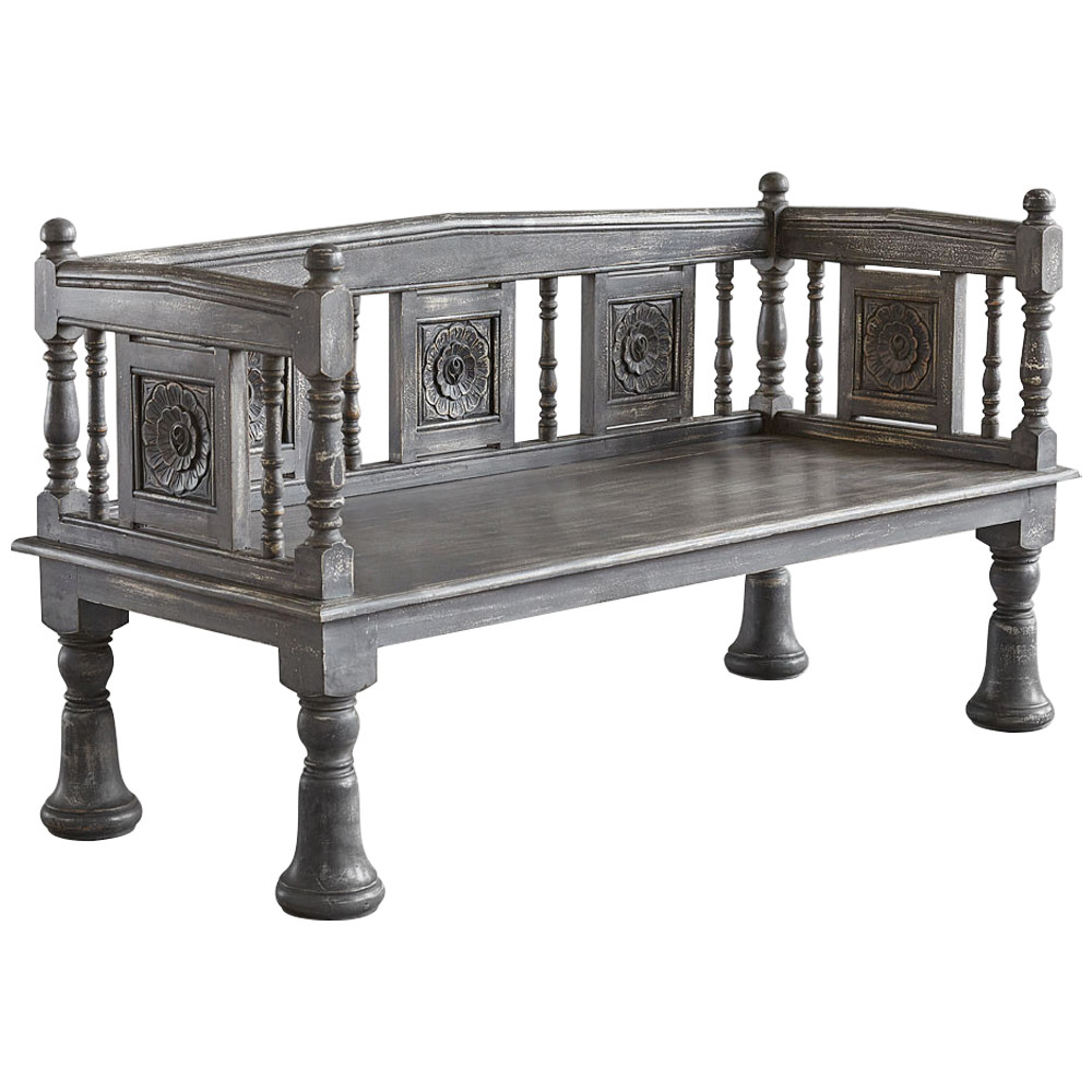 Деревянная скамья из массива манго Casco Grey Mango Bench