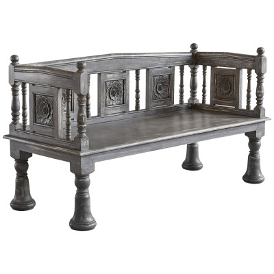 Деревянная скамья из массива манго Casco Grey Mango Bench