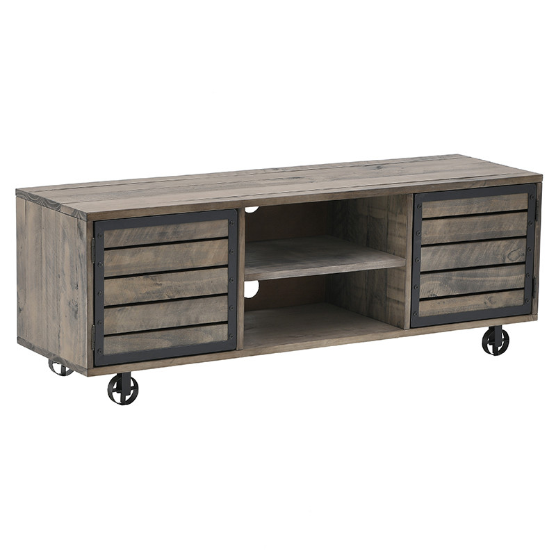 Деревянный длинный комод на колесах Morris Chest of Drawers