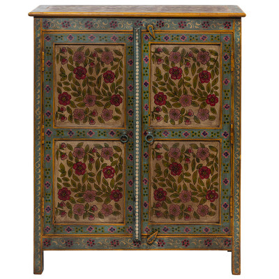 Деревянный комод с 2-мя дверцами ручная роспись Ophelia Flowers Chest of Drawers