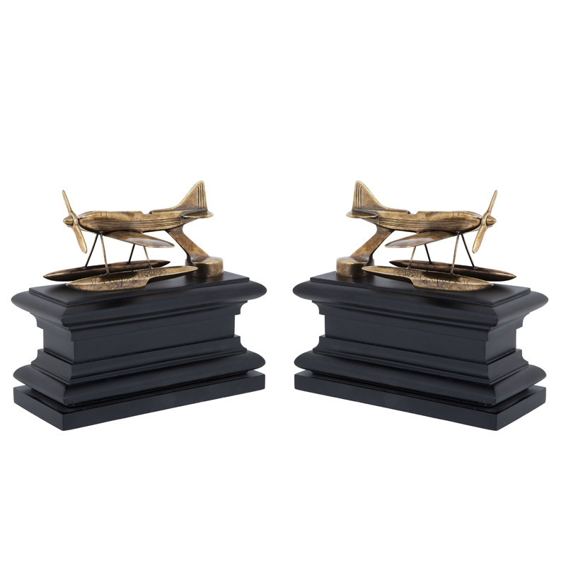 Держатель для книг Eichholtz Bookend Hydroplane set of 2 brass