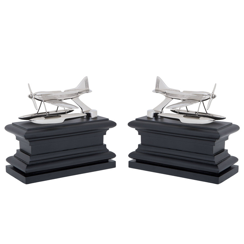 Держатель для книг Eichholtz Bookend Hydroplane set of 2 Nickel