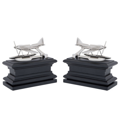 Держатель для книг Eichholtz Bookend Hydroplane set of 2 Nickel