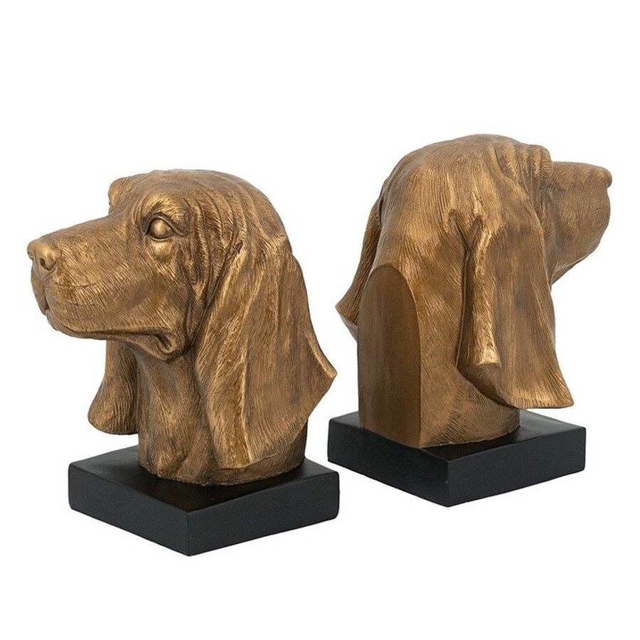 Держатель для книг с бронзовыми фигурками головы собаки Dog Elegance