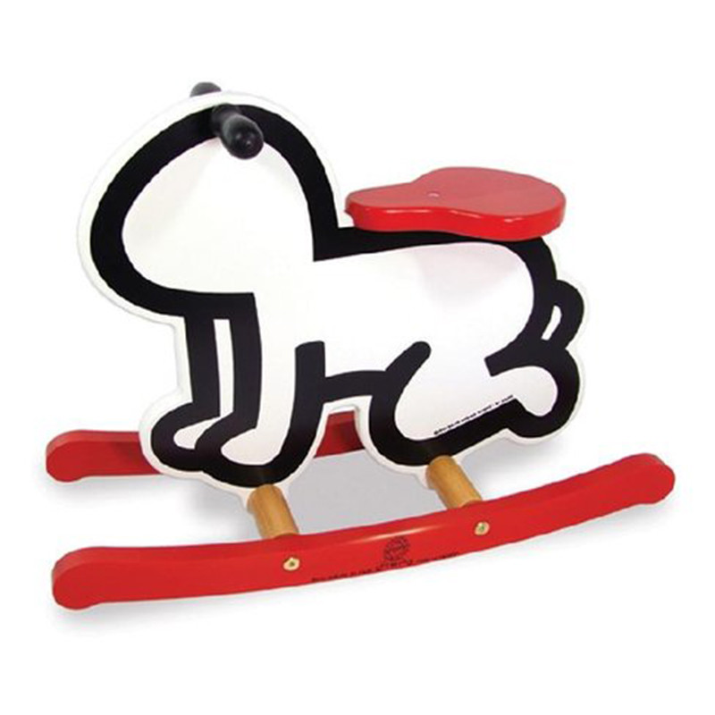 Детская деревянная качалка VILAC KEITH HARING ROCKER BABY TOY-WHITE