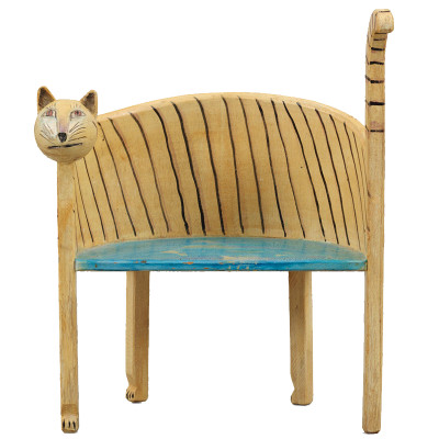 Детский стул в форме Кота желтый CAT FORM CHAT ENFANT