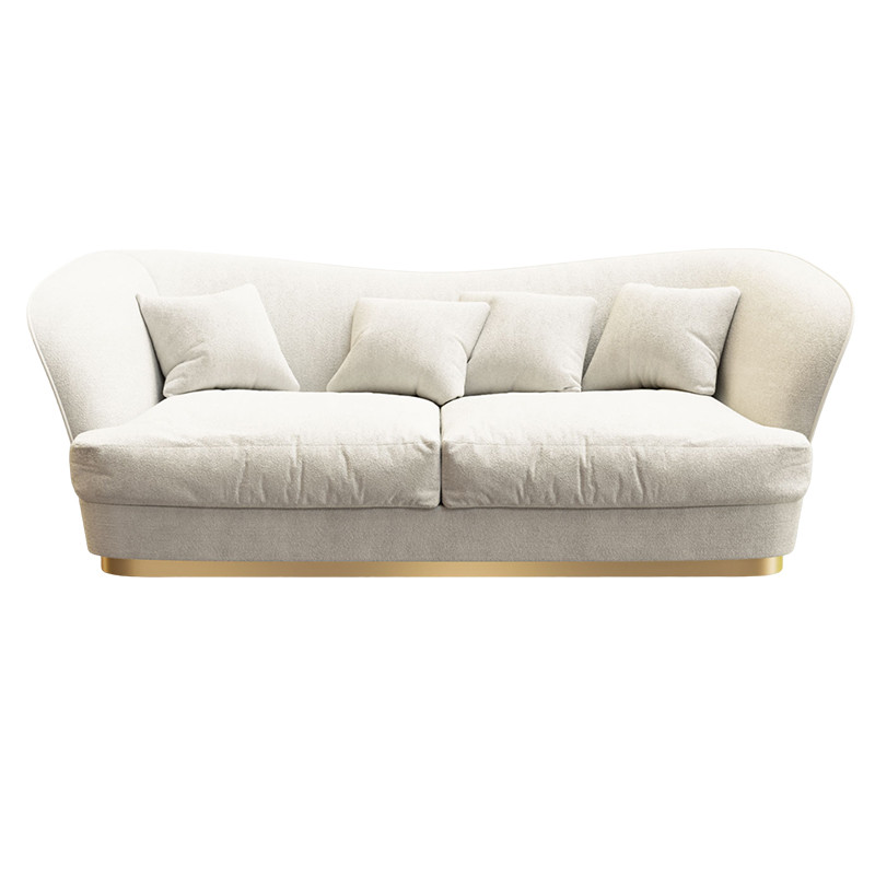 Диван MAGNOLIA  двухместный молочного цвета с мягкой обивкой из ткани