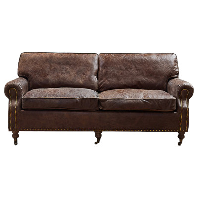 Диван CLASSIC LANCASTER Brown leather double
