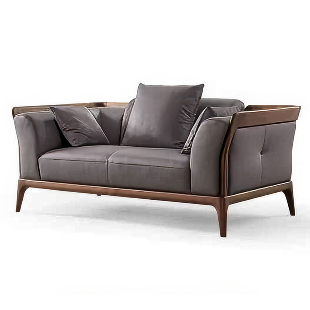 Диван двухместный c каркасом из массива дерева Double Sofa Made of Walnut Wood