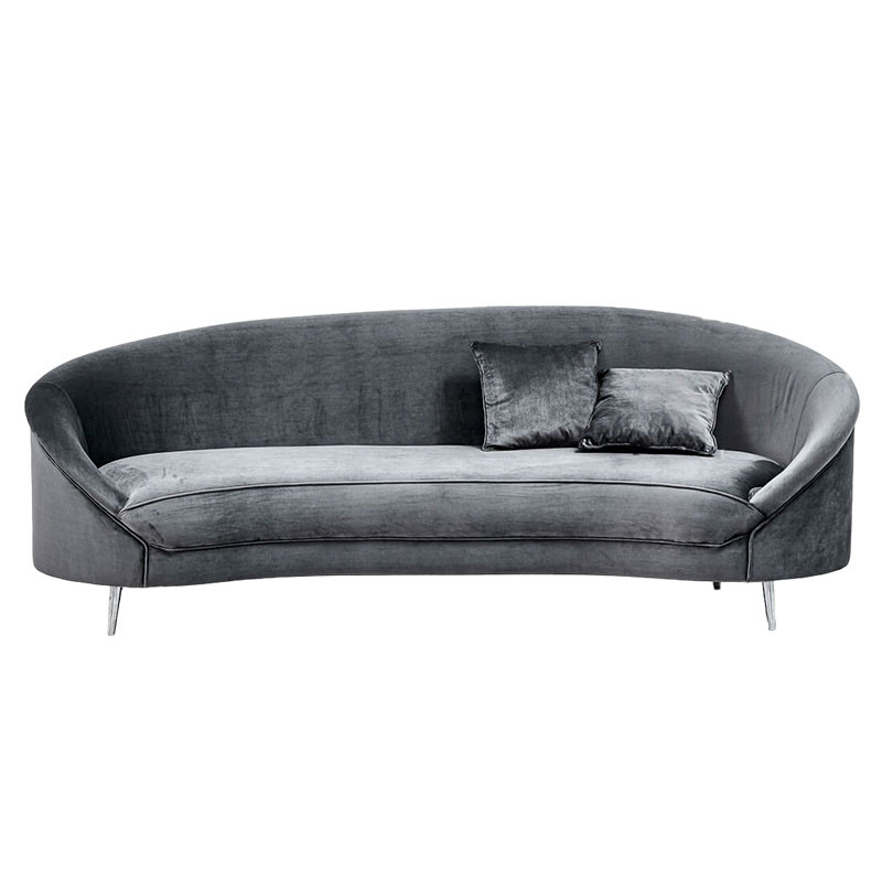 Диван с мягкой обивкой из ткани серый Ethan Sofa