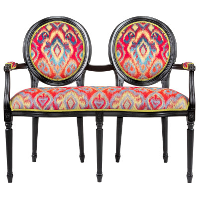 Диванетка Ikat Pattern Черная