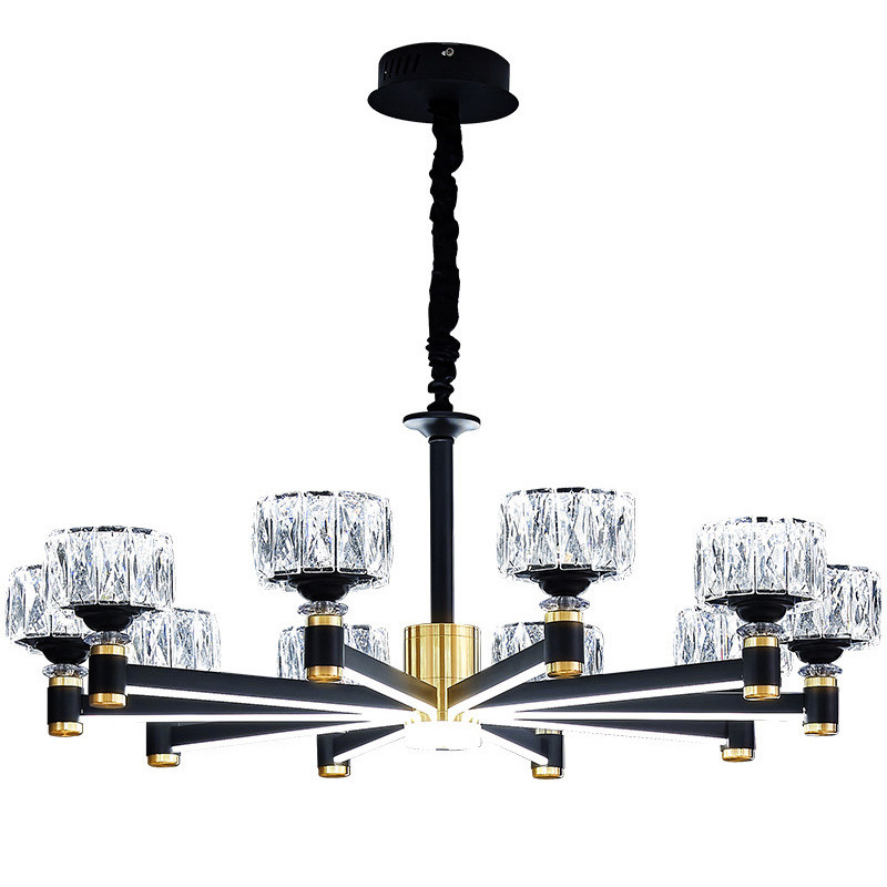 Дизайнерская Люстра 10 хрустальных плафонов Crystal Shades Chandelier