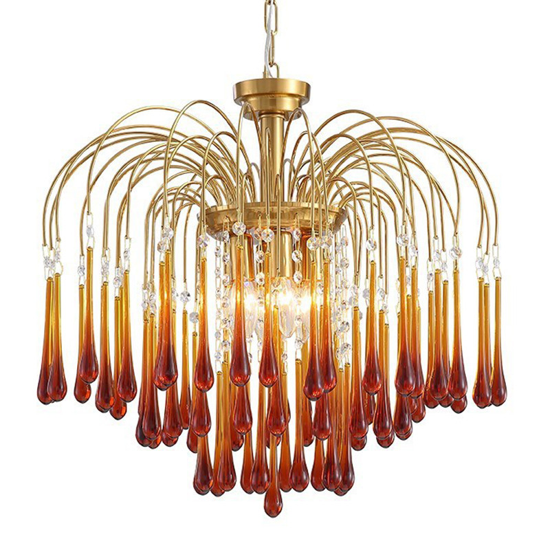 Дизайнерская люстра Amber Drops Chandelier
