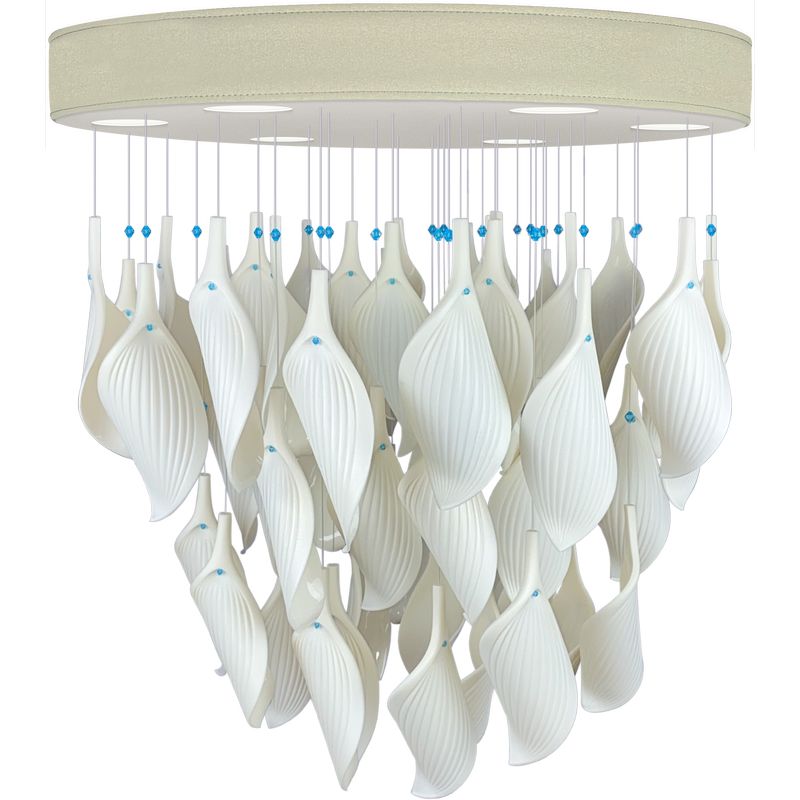 Дизайнерская люстра White Flower Petals высота 60 см