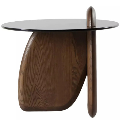 Дизайнерский журнальный стол c круглой столешницей на фигурном основании Usake