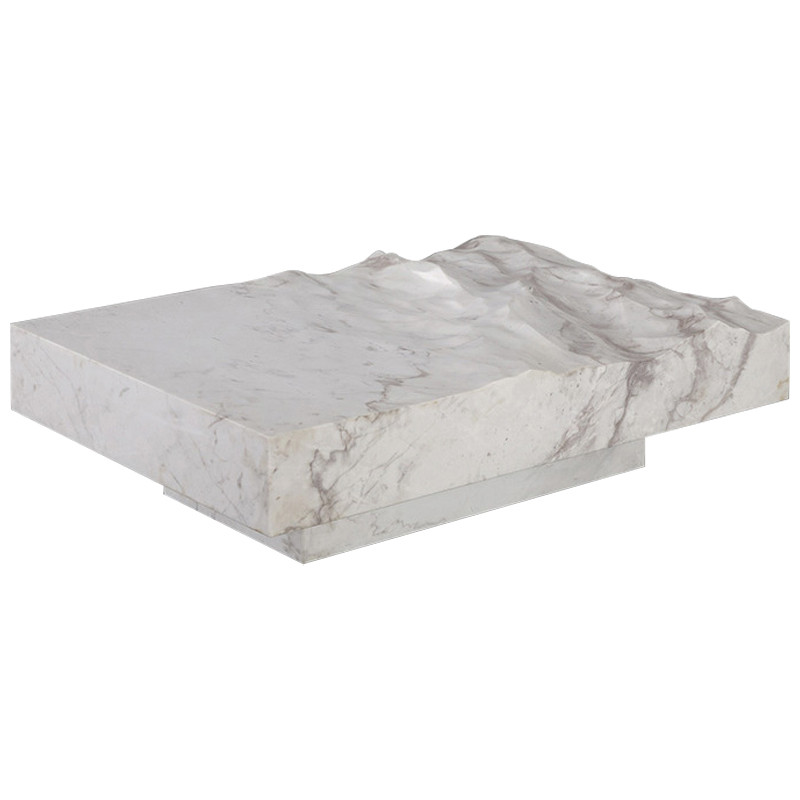 Дизайнерский журнальный стол Mathieu Lehanneur Sculpts Ocean Memories Square White