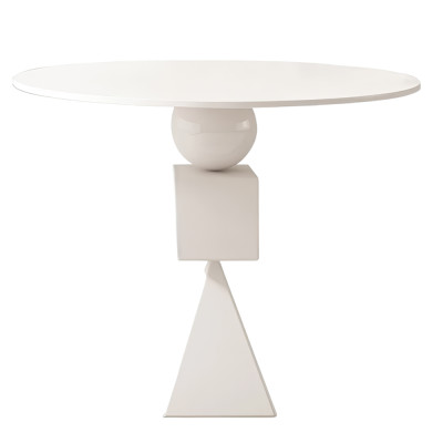 Дизайнерский журнальный стол белый в форме геометрических фигур Cydogic