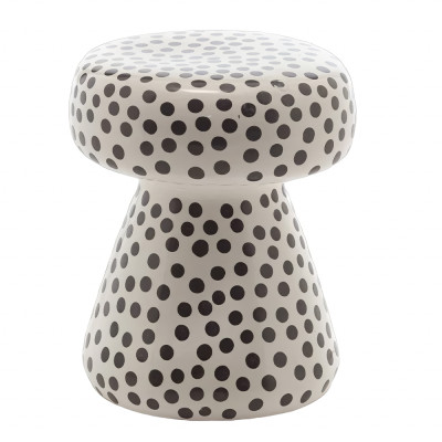 Дизайнерский журнальный стол белый в чёрный горох Gefan