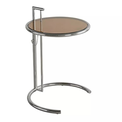 Дизайнерский журнальный стол круглый на стальном каркасе Fahek