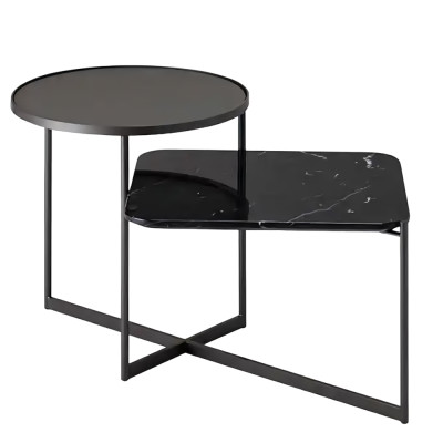 Дизайнерский журнальный стол с 2-мя фигурными столешницами Midyfar