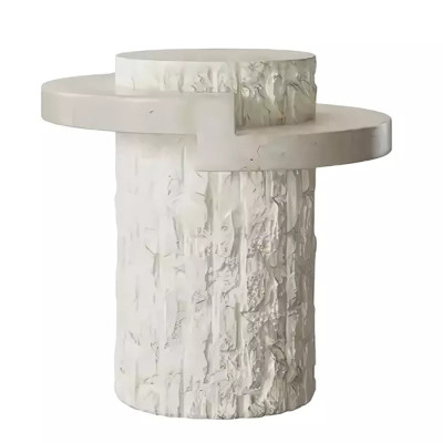 Дизайнерский журнальный стол цилиндрической формы фактурный Mylepen