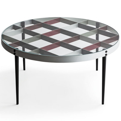 Дизайнерский круглый кофейный стол со стеклянной столешницей Gio Ponti D.555.1 Coffee Table