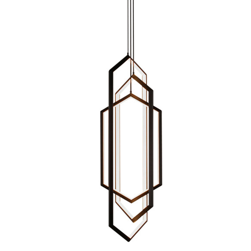 Дизайнерский Подвесной Светильник ORBIS Hexagon Geometric Modern Chandelier Studio Endo Black
