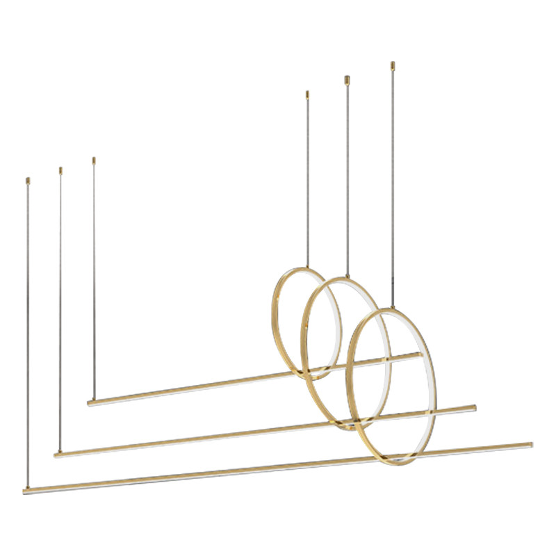 Дизайнерский Подвесной Светильник Ursa Geometric Ring Lamp 3 кольца