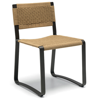 Дизайнерский стул с каркасом из металла с плетеными сиденьем и спинкой GREEN POINT Chair