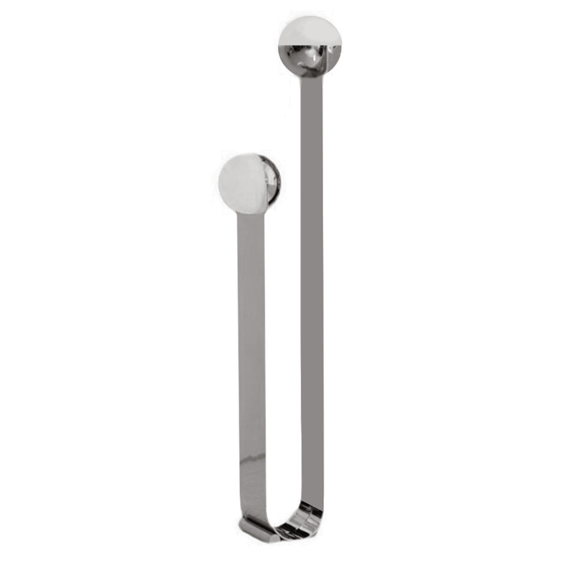 Дизайнерский Торшер из нержавеющей стали и стекла цвет хром Chrome Floor Lamp