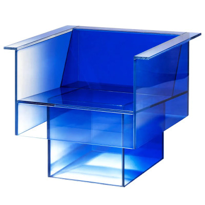 Дизайнерское Кресло Null Blue Glass Clear Armchair by Studio Buzao