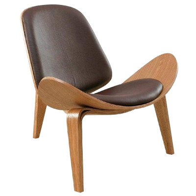 Дизайнерское кресло Shell Chair CH07 Экокожа