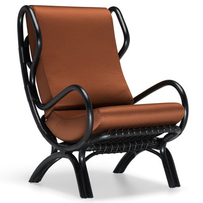 Дизайнерское кресло из ротанга Gio Ponti CONTINUUM D.163.7 BY BONACINA 1889 Armchair