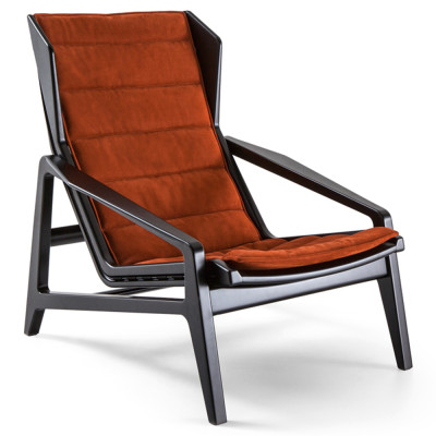 Дизайнерское кресло с подлокотниками из массива дерева Gio Ponti D.156.3 Armchair