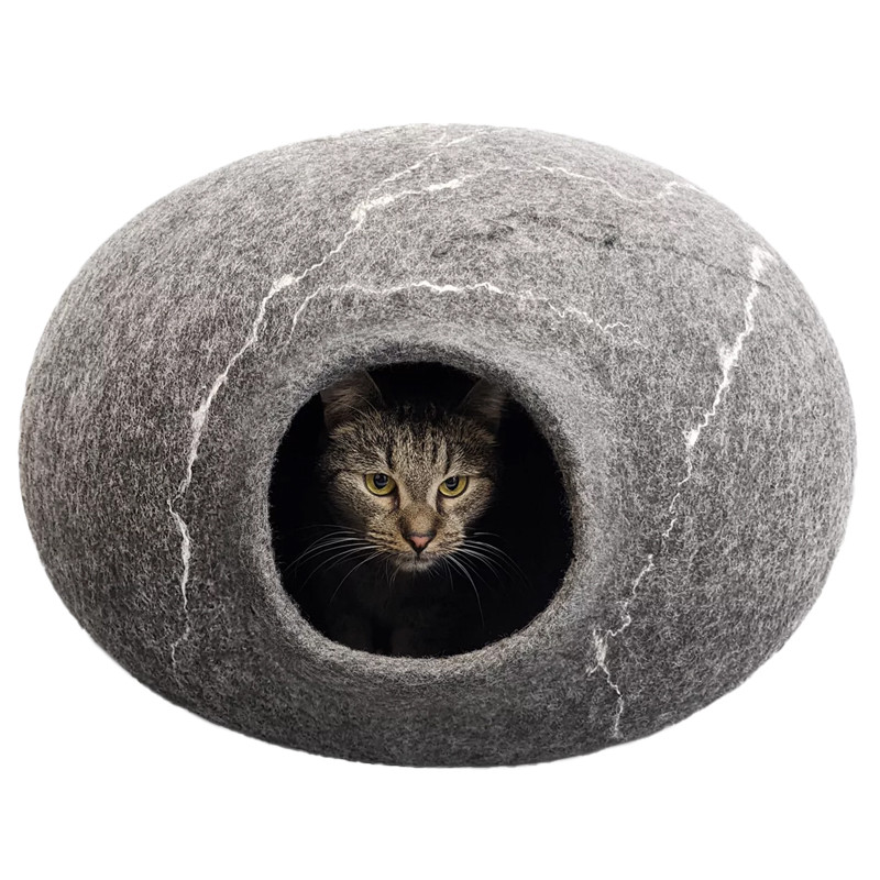 Домик для Домашнего Питомца - Валяный Камень из Шерсти