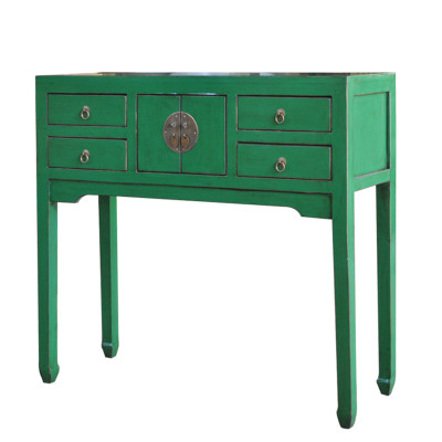 Зеленая Консоль в Китайском Стиле из сосны Green Console Chinese