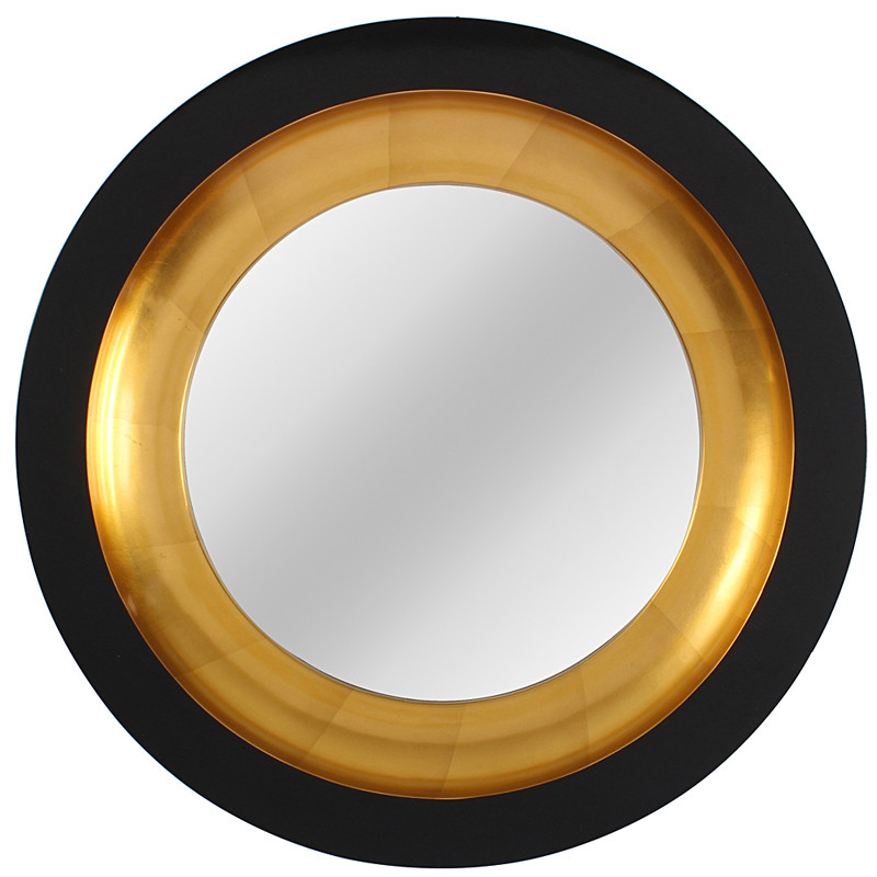 Зеркало Black and Gold Circle Mirror