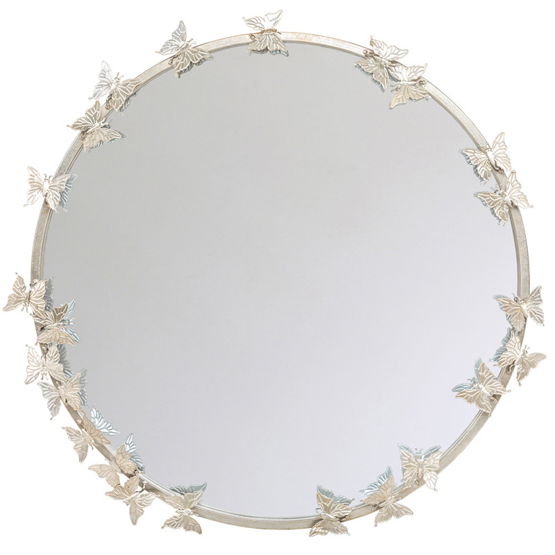 Зеркало Butterflies Circle Silver Mirror