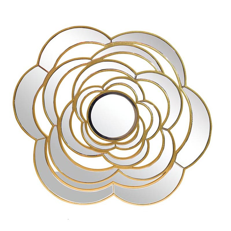 Зеркало Mirrored Flower Gold