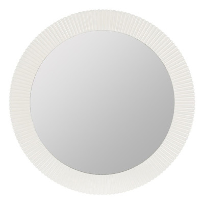 Зеркало в круглой фактурной раме Mirror Modern Texture белое