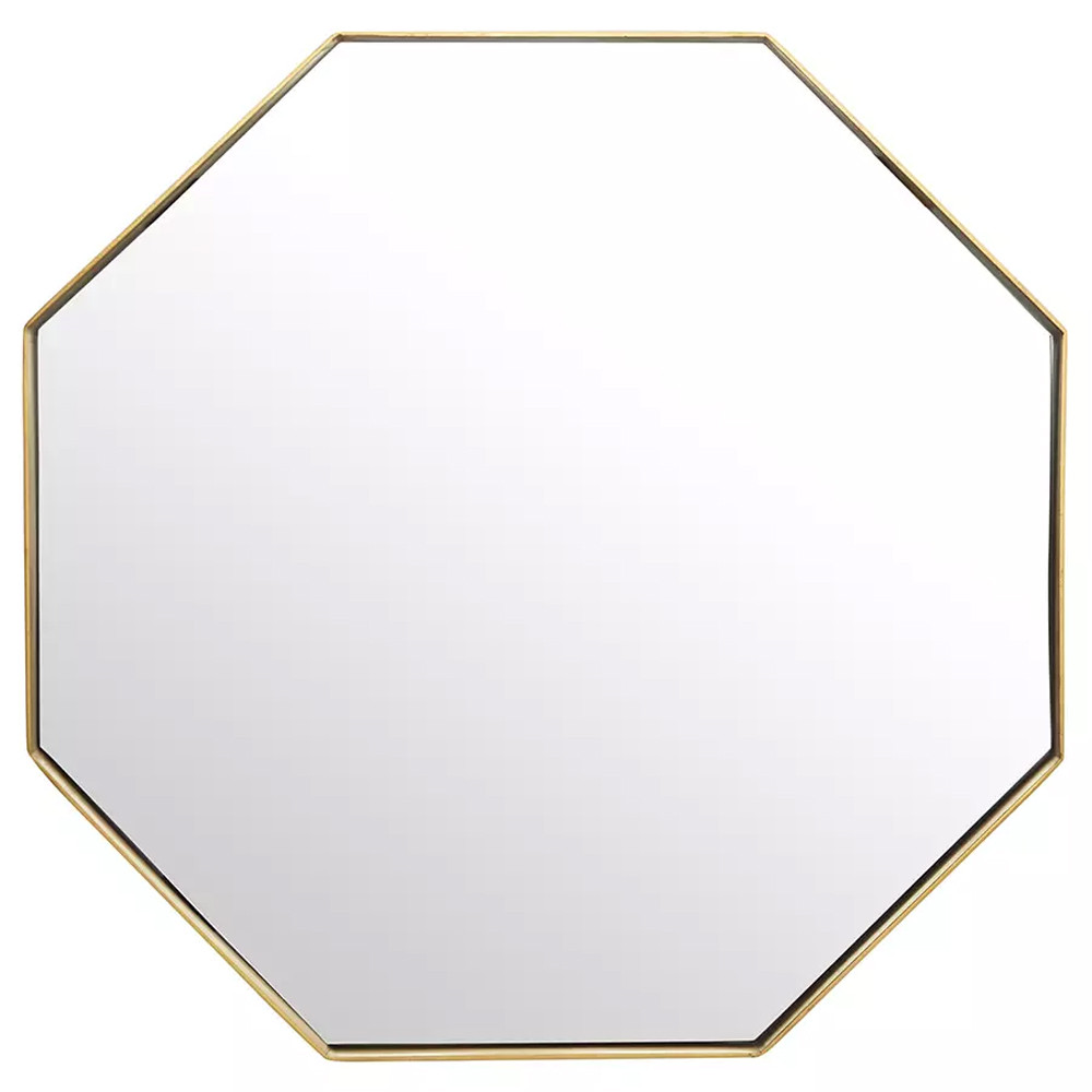 Зеркало золотистое восьмиугольной формы Octagon