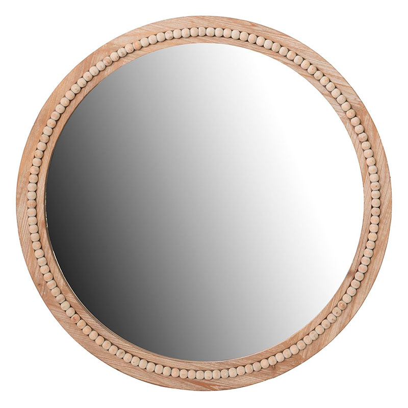 Зеркало круглое в деревянной рамке Karen