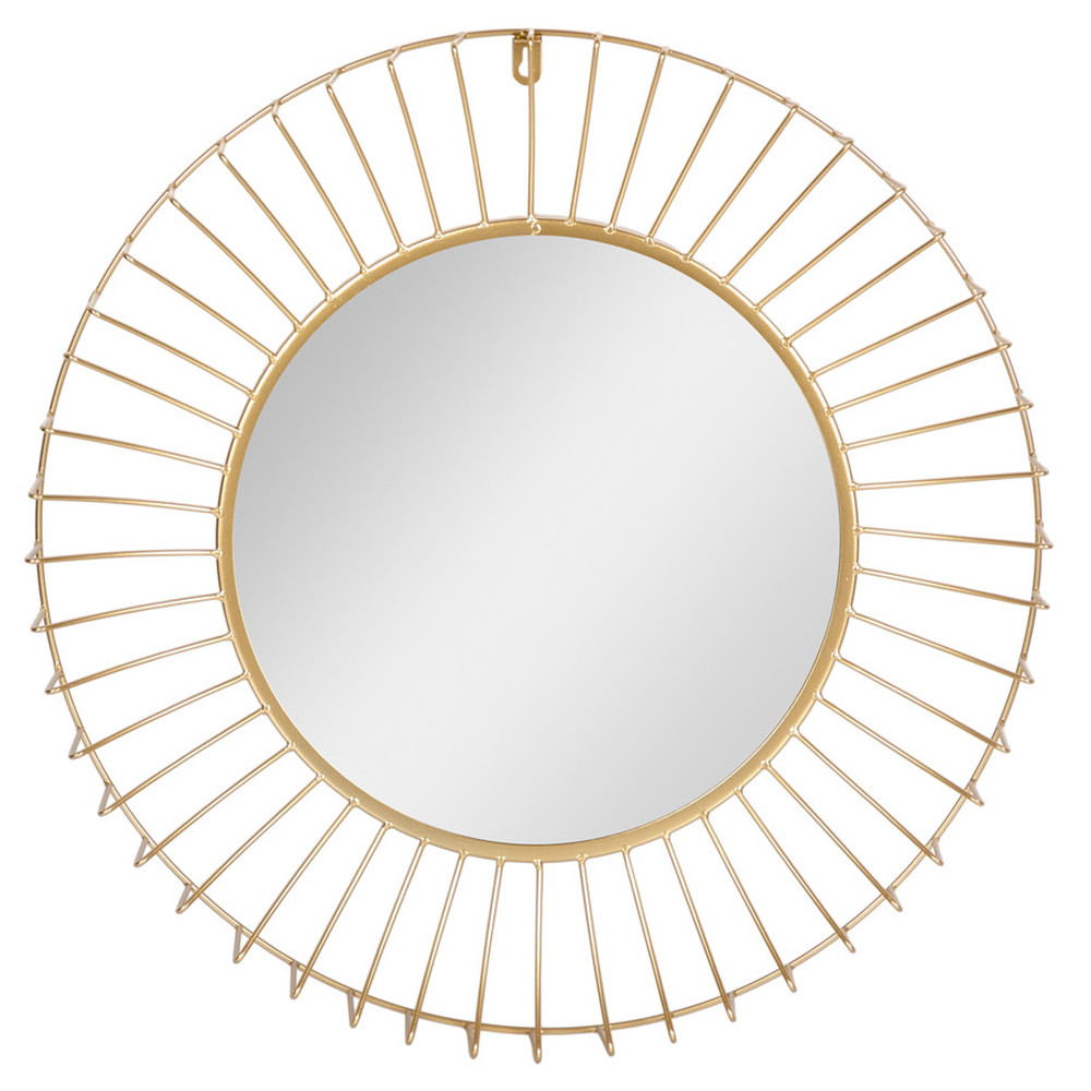 Зеркало круглое настенное в металлической оправе Modern Mirror Space