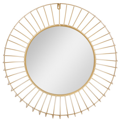 Зеркало круглое настенное в металлической оправе Modern Mirror Space
