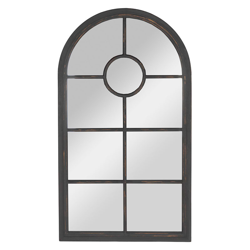 Зеркало настенное в деревянной черной рамке Black London