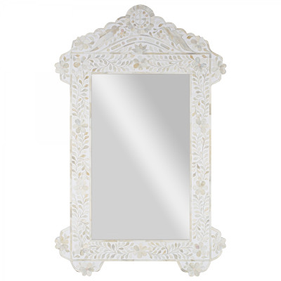Зеркало отделка кость White Bone Inlay Bird Mirror