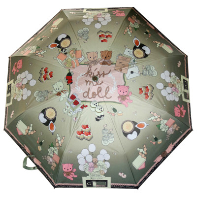 Зонт раскладной GUCCI дизайн 013 Зеленый цвет