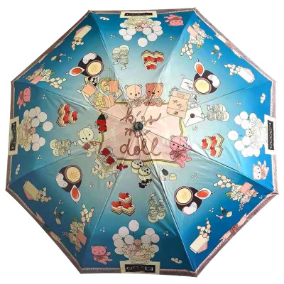 Зонт раскладной GUCCI дизайн 014 Синий цвет